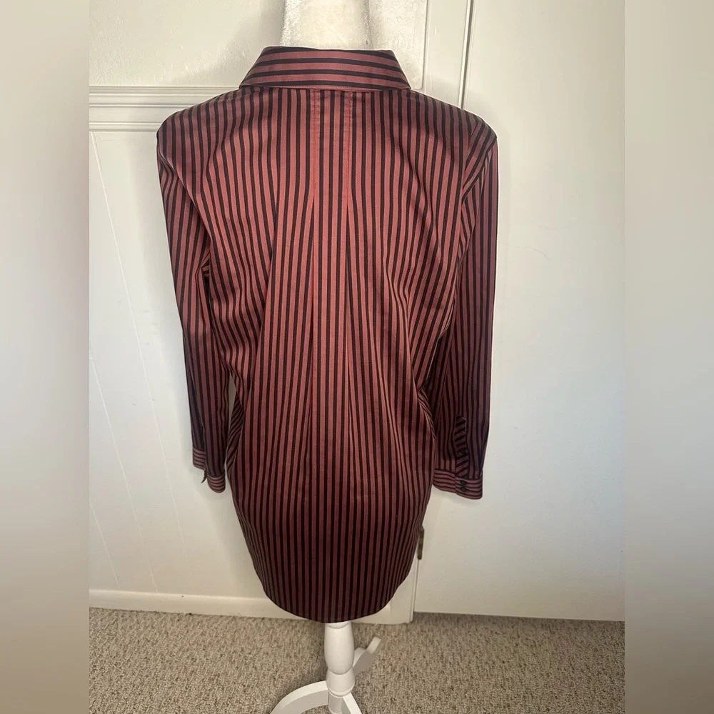 Chico’s Striped Button-Up Women's Top size 1 or Small - Picture 3 of 8